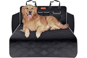 Looxmeer Funda Maletero Coche Perros, Cubierta Coche Perro Universal, 185 x 103cm, Plegable, Impermeable y Antideslizante, Protector Lateral, Gris