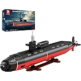 Reobrix Yetişkinler i&ccedil;in n&uuml;kleer denizaltı yapı oyuncağı, 1:125 askeri Los Angeles sınıfı SSN deniz taşıtları model 33049, te