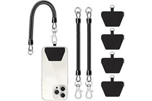 COCASES Handyband mit flexiblem Spiralkabel, universale Lanyard Schlüsselband Schlüsselanhänger kompatibel mit meisten Smartphone