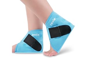 REVIX Ankle Ice Pack - Återanvändbar kall gelkomprimering för fotdämpning, isskydd för fotsvamp och återhämtning, plantering av fasciit, acchilles tenonit och våranglar, 2-pack