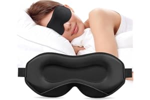 Umisleep Antifaz para dormir de lado, cuencas oculares en 3D y diadema elástica ajustable, fotosensible y transpirable, antifaz para hombres y mujeres, negro