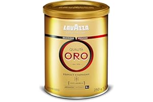 LAVAZZA - Café Moulu Qualità Oro - Café italien - 100 % Arabica - Équilibré & Aromatique - Intensité 5 - Boîte Métal de 250 g