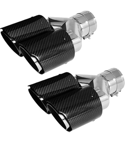 Sortie D'échappement Universelle Simoni Racing Spa - Acier Inox Double Tour, Entrée 62 Mm, Sortie 76 Mm X 2