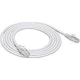 Amazon Basics Ethernetkabel Cat6, knickgeschützt, 213 cm, 5 Stück, Weiß