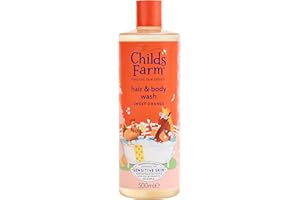 Childs Farm Kids Hair & Body Wash, Sweet Orange | Tear-free, Gently Cleanses | Suitable for Dry, Sensitive Skin, 500ml