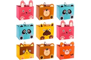 NIMU 24 Pack Animal Party Boxes (4.1" x 3.54" x 2.75") with Cute Panda and Friends, All in One Package Ideal for Halloween Birthday Gifts and Party Favours for Girls Boys Kids Party Supplies Prime