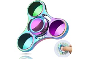 Aolcev Fidget Spinner Metal Toy Ultra Durable Toys Stainless Steel Bearing High Speed 3-5 Min Precision Brass Finger Spinner EDC ADHD Stress Relief Anxiety Hand Fidget Spinners for Kids Adult-Colorful