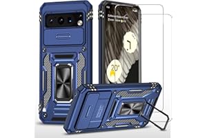 Jeelar ESONG etui na telefon komórkowy do Google Pixel 8 Pro, wojskowe, odporne na uderzenia, etui ochronne z 2 hartowanego szkła, ochrona ekranu/stojakiem [kompatybilne magnetyczne uchwyty