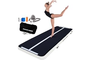 ‎AIRTRACK NORDIC AirTrack Nordic Home Special Edition Air Track Matte 3m/4m/5m/6m/7m/8m mit Luftpumpe, Turnmatte Aufblasbar für Gymnastik, Yoga, Langlebig & Einfach zu Transportiere Air Tracking Gymnastikmatte Zuhause
