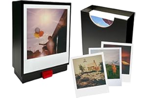 RETRO PRINTS BOX New | Premium Photo Box Album for Polaroid and Instax film | For Polaroid i-type, 600 and Go and Fujifilm Instax Mini 11 and Square film | Instant Camera Film Storage | RetroPrintsBox