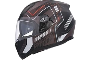 DOBLE XX Shiro HEMETS Casco Integral SH-667 Faster Negro y Gris Mate con Gafas Solar (M)