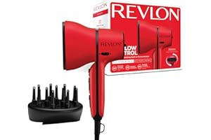 ‎REVLON Revlon Haartrockner mit Luftstromregelung || kompakter Trockner mit eingebauter Frisierdüse und Lockenverstärkungs-Diffusor, 2000W || RVDR5320
