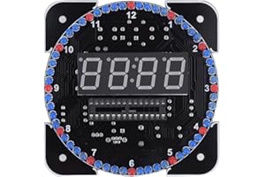 ‎ASHATA ASHATA DIY Multi-Function Digital LED Clock Kit, Light Control Clock Kit, Temperatur und Zeit Abwechselnd, Geeignet für Zuhause, Schule und Büro(Grün)