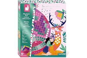 Janod - Set Creativo Mosaici in Gommapiuma Fate - Les Ateliers du Calme - Kit Loisir Créatif Enfant - Abilità Motorie Fini e Apprendimento della Concentrazione - Dai 5 Anni in Su, J07960