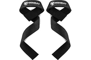 IRON BULL STRENGTH Lifting Straps (1 Pair) - Padded Wrist Support Wraps - For Powerlifting, Bodybuilding, Gym Workout, Strength Training, Deadlifts & Fitness Workout