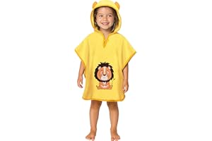 LAYNENBURG Asciugamano da bagno bambini cappuccio - 100% cotone - OEKO TEX - bambino Ragazzi Ragazze telo mare poncho spugna