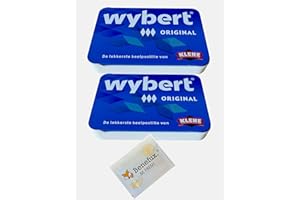 wybert Original Hustenpastillen Klene Holland starker Minzgeschmack bei Halsschmerzen + Husten, Menthol + Eykalyptusöl 2x 25g + Benefux. Erfrischungstuch