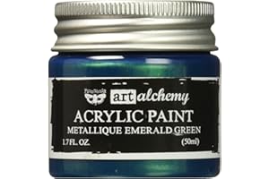 Prima Marketing finnabair Art Alchemy Peinture Acrylique Fluide 1,7 Ounces-Metallique Vert émeraude, d'autres, Multicolore