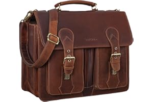 STILORD "Kronos" teczka skórzana męska męska torba nauczycielska torba skórzana firma duża torba robocza torba na ramię vintage prawdziwa skórzana doczepiana Kolor:sepia - brązowy