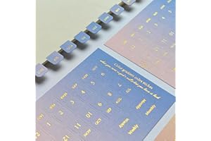 Etncy Life 10 fogli adesivi mensili, schede di indice colorate, separatori per ufficio, studi, organizzazioni (Summer)