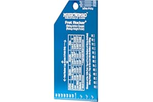 MusicNomad Rocker+ de précision pour frettes avec jauge d'action des cordes et règle de hauteur de ramassage (MN822)