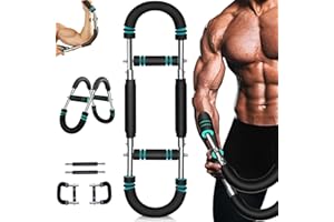 SIEBKORB Saker Twister Arm Trainer, Power Twist Arm Trainer, Adjustable Forearm Strengthener, Arm Exercise Equipment, Chest Workout Equipment, Portable Spring Resistance for Home