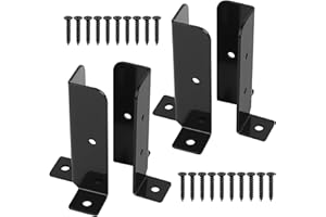 MCBLAST 4 Pz Supporto per Pali Fissaggio Pali Legno, Supporto Staffa per Palo di Legno, Staffa Ancoraggio per Pali di Recinzione, Manicotto di Base, Porta Palo per Pali da 38x38/50x50/50x101/101x101 mm