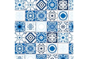 MELODY JANE DOLLS HOUSES Foglio Miniatura della Carta di lucentezza della pavimentazione delle mattonelle del Mediterraneo Blu Scuro della casa delle