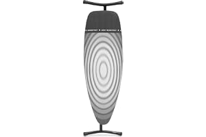 Brabantia - Ironing Board D - Integrated Steam Iron Rest - Adjustable Height with Transport Lock - Non-Slip Rubber Feet - Cot