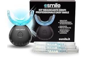 ESMILE - Kit Sbiancante Denti Professionale con Lampada LED - Elimina le Macchie in 16 Minuti - Sicuro per lo Smalto Dentale