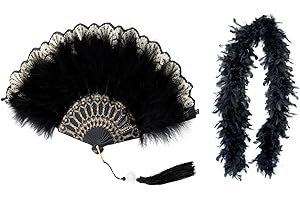 PVFZXS KarnevalsTeufel Federboa Einfarbig Federdichten Wählbar Länge Ca. 1,70m Federstola Federschal Kostüm Karneval 20er Jahre Charleston Burlesque Kuschelig