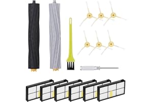 Jajadeal Filtri di Ricambio per iRobot Roomba Serie 800 e 900 860 865 866 870 871 876 880 886 890 891 895 960 966 980, Ricambio Accessori Kit 16 in 1