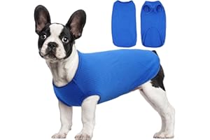 Hjumarayan Camiseta Perro, Camiseta Perrito Fino Camisetas Ligero para Perros Elástico Camiseta Perro Verano, Ropa Verano Perros Ropa Perro Chihuahua Ropa para Gatos, Azul Marino S