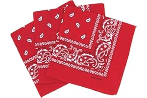 Carnavalife Lot de 3 foulards bandanas en coton 55 x 55 cm pour cou ou tête multiples Unisexe