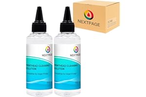 NEXTPAGE Print Head Cleaner Nozzle Cleaner for Cleaning for All Inkjet Printers Epson, Canon, HP, Light Green Liquid Printer Head Cleaning Kit Solution (2 pack cleaning)