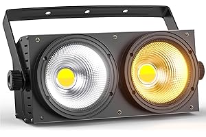 Erreyht 200W COB Par Blanc Froid/Chaud Blinder Theatre Par LED, Eclairage Scene COB Effets avec D MX 8CH, Lumiere Scene pour église Mariage éclairage public Fête Halloween Noël