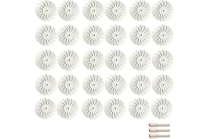 ICAMAS Radial Bristle Disc Kit 1Inch Abrasive Brush 1/8" 3 2.35mm Shank Detail Polishing Wheel for Rotary Tool Accessories (Color : 30PC Grit 2500 set, Size : 3mm)