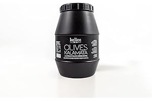 KALIOS SINCE 1832 KALIOS - Olive Kalamata à l'Huile - Récoltées à la Main - Recette Traditionnelle - 2KG