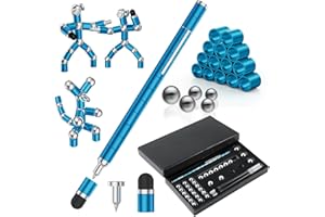 OSDUE Fidget Pen, Magnetischer Kugelschreiber Magnet Stift Stressabbau Druckkugelschreiber Lustig Multifunktions Magnetstift Coole Sachen für Geschenke (Blau)