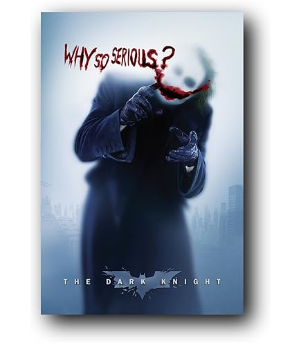 Batman The Dark Knight/Il Cavaliere Oscuro Poster (68 cm x 98 cm + 2 cornici nere per poster con sospensione