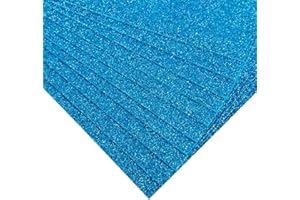Uhat Lot de 10 feuilles A4 en mousse éponge à paillettes pour travaux manuels et décoration 2 mm bleu clair