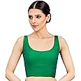 Studio Shringaar Women's Readymade Cotton-Silk Sleeveless Saree Blouse