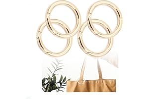 ‎ZOETEKWAY ZoeTekway 4 Stück Karabiner, runder Karabinerring, Türverschlüsse, Schlüsselverschlüsse, Ringverschlüsse, Federverschlüsse, Schultergurt-Ersatzteile, für Geldbörsen, Geldbörsen (Gold)