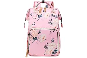 FANDARE Nappy Backpacks Baby Changing Bag Fashion Diaper Bag with USB Charging Port Earphone Jack Travel Daypack Large Multi-Function Rucksack for Mom Durable Nylon