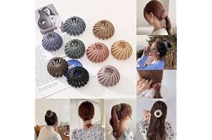 Bajirao enterprises 4 pcs Women Plastic Ponytail Holder Bun Maker Bird Nest Shaped Hair Clips for Thick And Thin Hair Accesso
