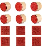 Royal Kraft Bellissimo Motif Assortito e Pesce Legno Timbri Blocchi (Set di 5