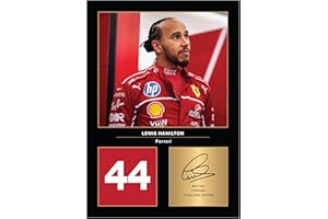 Icons Wall Art Lewis Hamilton Racing Signed A4 Printed Photo Picture Display Gift For F1 Formula 1 Racing Fans Digitally Reproduced Signature Unframed