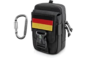 WYNEX Taktiskt telefonfodral med kompass, stort Molle -fodral dubbel kapacitet litet verktyg EDC-fodral med kompass