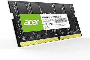 Acer SD100 DDR4 16GB 3200 MHz Ram, SODIMM PC4-2500 CL22 Computer Memory 1.2V, 260 Pins, PC Laptop Ram - BL.9BWWA.213
