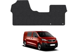 VAN DEMON Peugeot Expert (2016+) Rubber Van Mats Accessories Tailored Fit Compatible Accessory Waterproof Protection Non-Slip Car Floor Mats 3mm Thick Full Coverage Durable Coverage with Clips